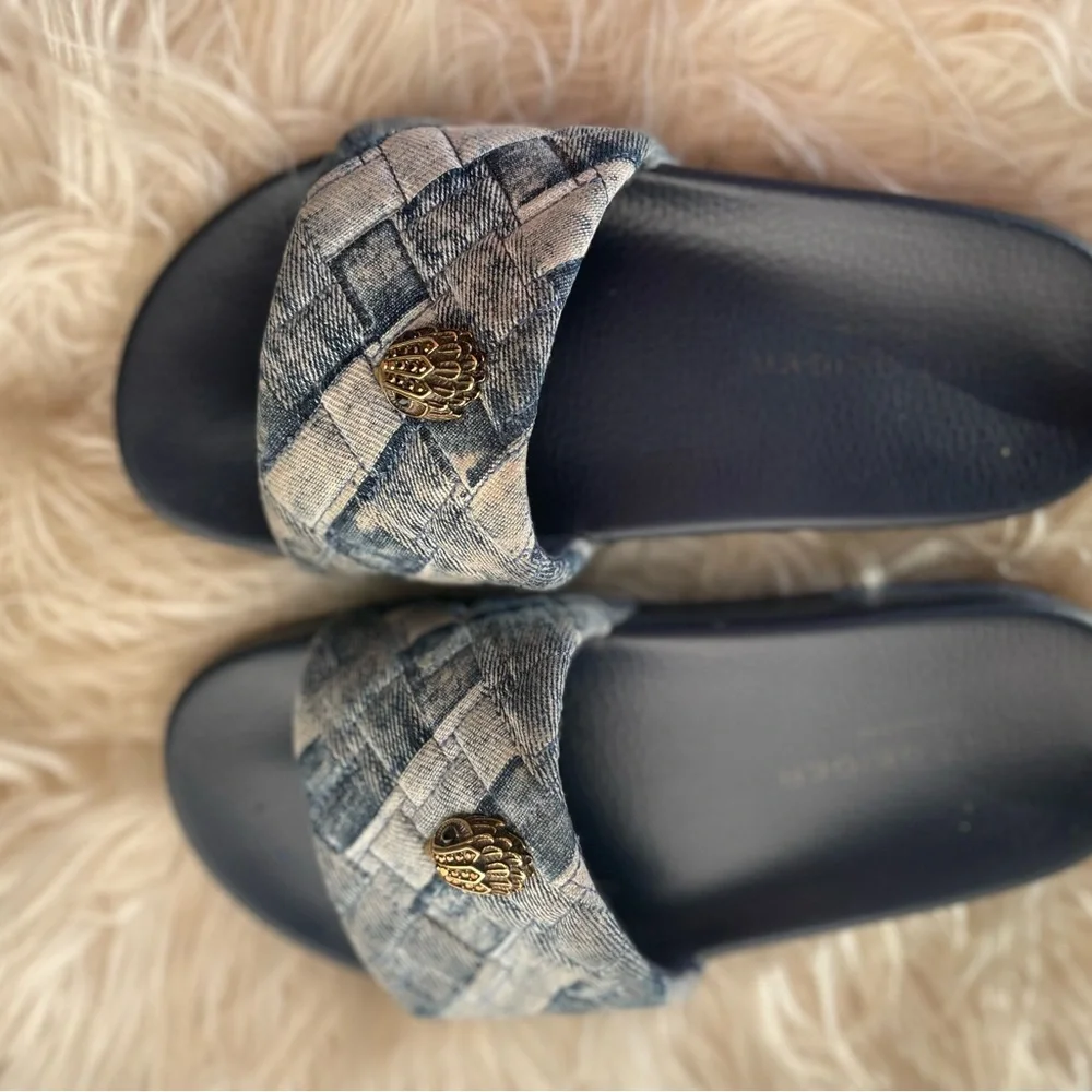 Stylish Blue Slide Sandals - Picture 2 of 3